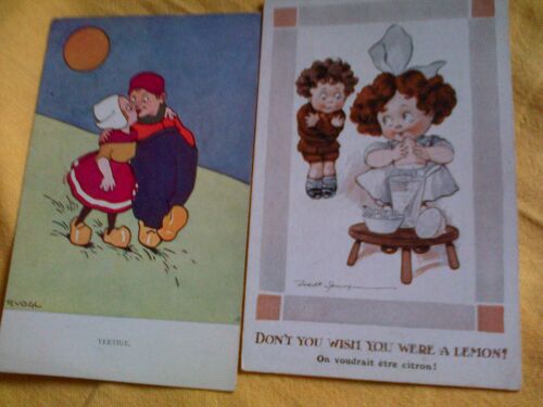 2 Cates Postales De Charme!  1930