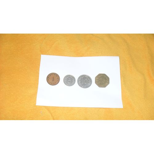 Lot 4 Pieces De Monnaie Malte..1 Cent 1972, 5 Cents 1972, 10 Cents, 1972, 25 Cents 1975..Malta