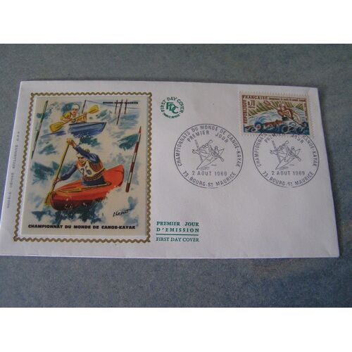 Enveloppe 1er Jour - Soie - Championnat Du Monde De Canoe-Kayak - 1969