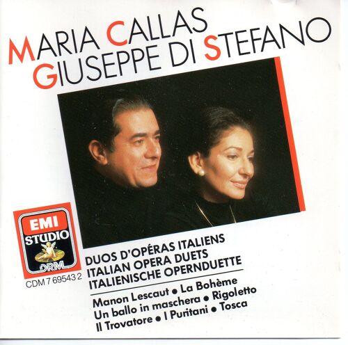 Duos D'opéra Italien : Manon Lescaut, La Boheme, Rigoletto Callas, Sop. & Di Stefano, Ténor