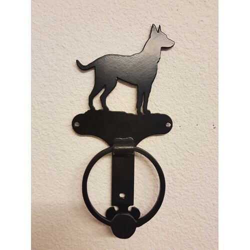 Heurtoir De Porte Décoré D'une Silhouette De Malinois
