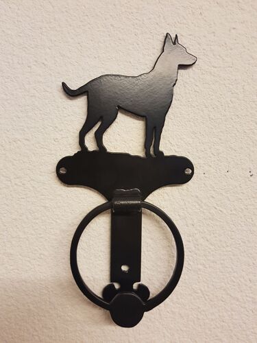 Heurtoir De Porte Décoré D'une Silhouette De Malinois