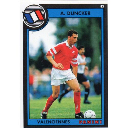 Carte Panini Official Football Cards 1993 Arnaud Duncker Valenciennes