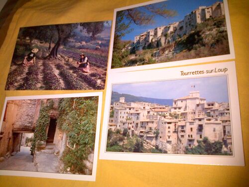 4 Cartes Postales De Tourettes Sur Loup.