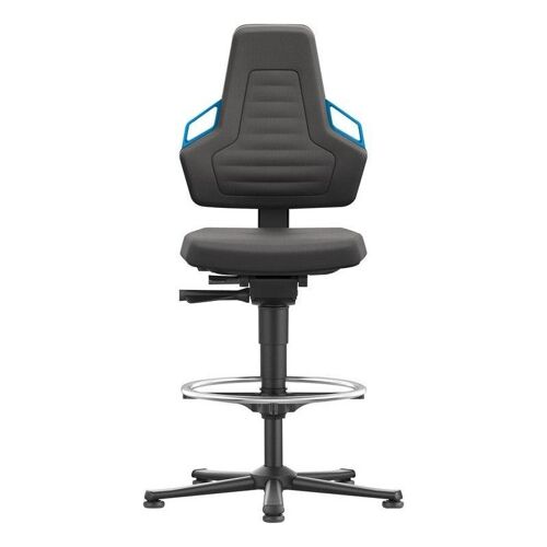 Chaises bureau 3 Patin mousse Poignée bleu
