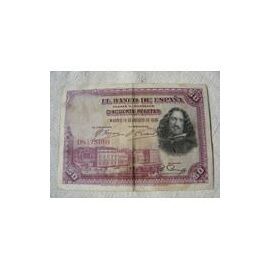 Billet De Banque D'espagne  50 Pesetas