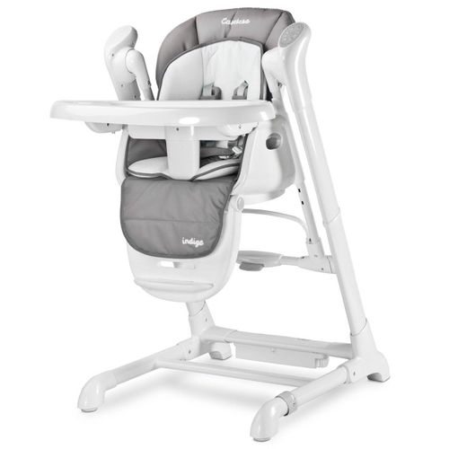 Indigo Chaise Haute Balancelle B?B? Musicale 2en1 Motoris?E Gris