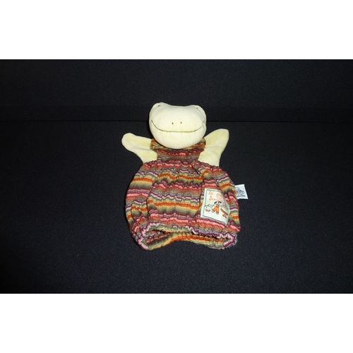 Doudou grenouille marionnette ""La grande famille"" Moulin Roty 1680223