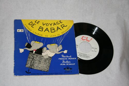 Lot 5 Livrets Disques Vinyl Babar Le Petit Éléphant