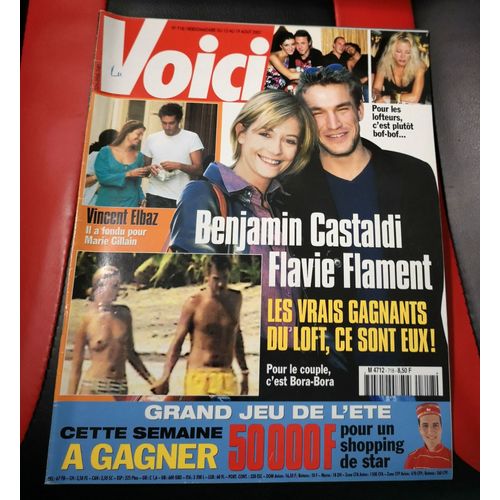 Voici N°718 13/8/2001 B Castaldi - Flavie Flament