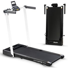 Tapis De Course Pliable Pro - 12 Km/H- 1500w -12 Programmes - Blanc