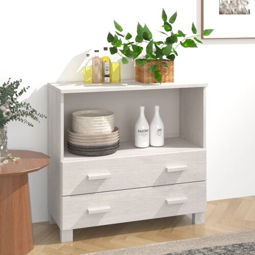vidaXL Buffet haut Blanc 69,5x34x180 cm Bois d'ingénierie