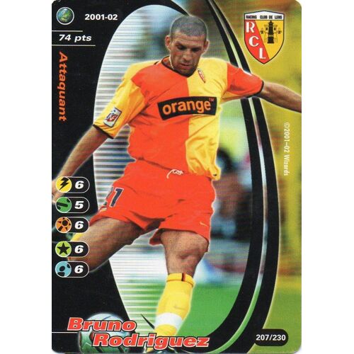 N° 207/230 - Carte Wizards - Football Champions 2001 / 2002 - Bruno Rodriguez - Lens