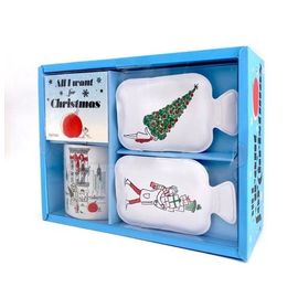 Coffret Un Mug Hivernal - Avec 2 Mini-Bouillottes, 1 Mug Et 1 Livre De Recettes De Noël