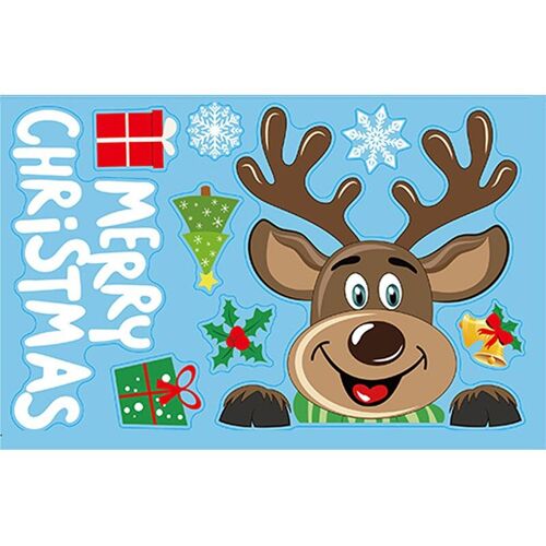 Autocollants Flocons De Neige Père Noël, 1 Pièce, Décalcomanies Pour Fenêtre De Noël, Stickers Muraux D'Hiver Pour Chambres D'Enfants, Décorations Pour Fenêtre De Nouvel An