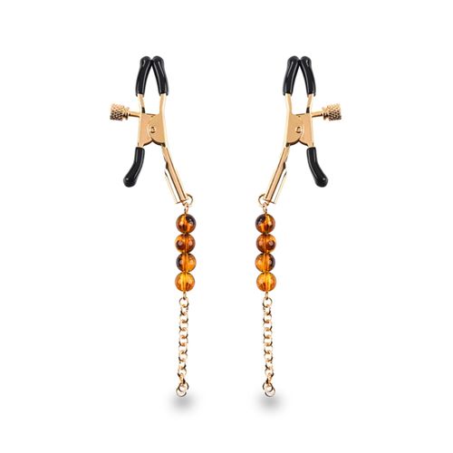 Pinces À Seins Perles Amber Orange - Sportsheets - Orange