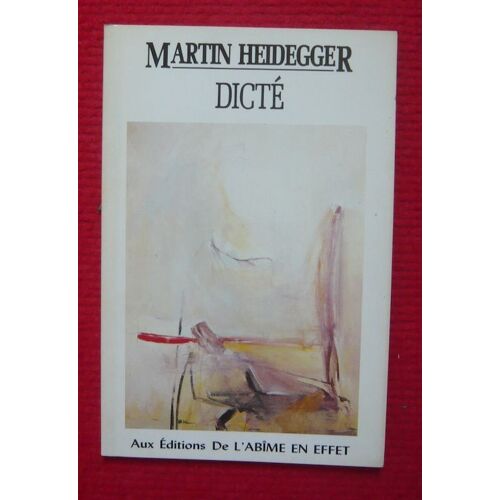 Dicté ¿ Martin Heidegger