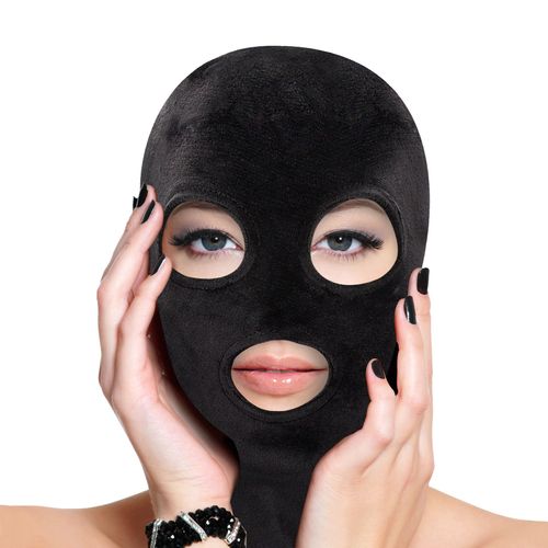 Cagoule Ouverture Yeux Et Bouche Velvet Noir - Ouch - Noir