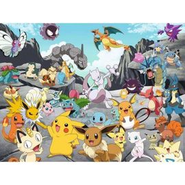 Puzzle 1500 Pieces Les Pokemon A La Montagne : Pikachu Mewtwo Dracaufeu Bulbizarre Salameche Tortank