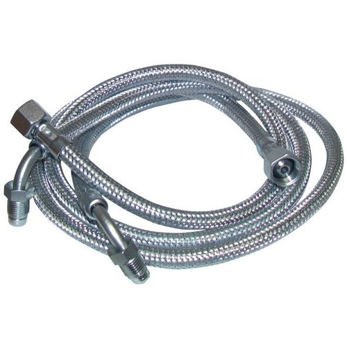 Flexible Fioul - F3/8 X M1/4 À Bague Coudé 90° Longueur 900mm (2 Pièces)