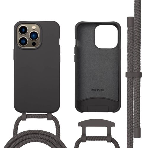 imoshion Coque arrière Color avec cordon amovible et MagSafe iPhone 13 Pro Black Coffee