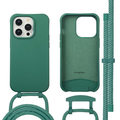 Imoshion Coque Arrière Color Avec Cordon Amovible Et Magsafe Iphone 14 Pro Vert Foncé