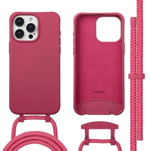 Imoshion Coque Arrière Color Avec Cordon Amovible Et Magsafe Iphone 15 Pro Max Raspberry