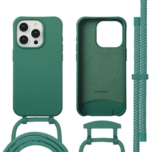Imoshion Coque Arrière Color Avec Cordon Amovible Et Magsafe Iphone 15 Pro Vert Foncé