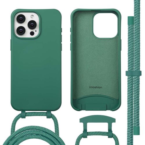 Imoshion Coque Arrière Color Avec Cordon Amovible Et Magsafe Iphone 15 Pro Max Vert Foncé