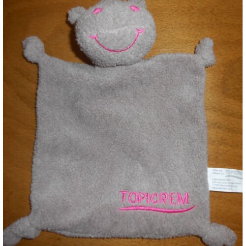 Doudou Topicrem Hippopotame Plat Marron/Fushia