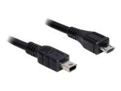 Delock - Câble USB - mini-USB de type B (M) pour Micro-USB de type B (M) - USB 2.0 - 1 m - noir
