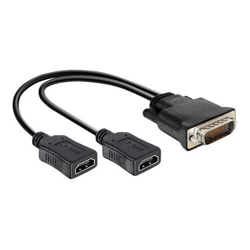 DeLOCK 65280 câble vidéo et adaptateur 0,25 m DMS 2 x HDMI Noir