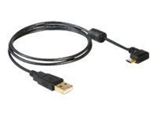 Delock - Câble USB - USB (M) pour Micro-USB de type B (M) - 1 m - connecteur à 90 °