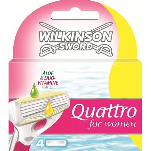 Rechanges Pour Lame De Rasoir Wilkinson Sword Quattro For Women (4 Pcs) (Refurbished A+) 