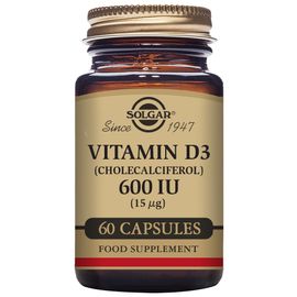 Vitamin D3 (Cholecalciferol) 600 Iu Vegetable Capsules 