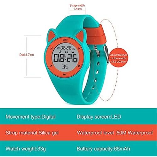 Montre Adolescent Garçon Sport Digitale De Fitness Tracker, Avec Alarme/Chronographe/Étanche Pour Garçon Fille 5-15 Ans