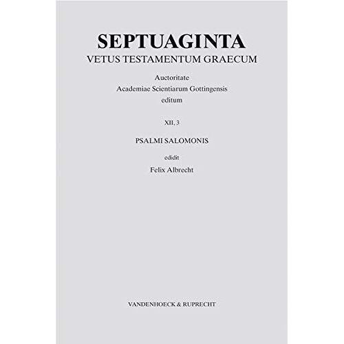 Septuaginta. Vetus Testamentum Graecum. Auctoritate Academiae Scietiarum... / Septuaginta. Band 12,3