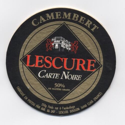 Etiquette Camembert "Lescure"
