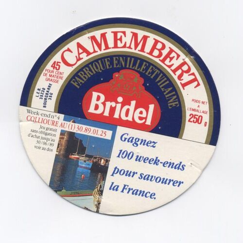 Etiquette Camembert "Bridel" We Collioure