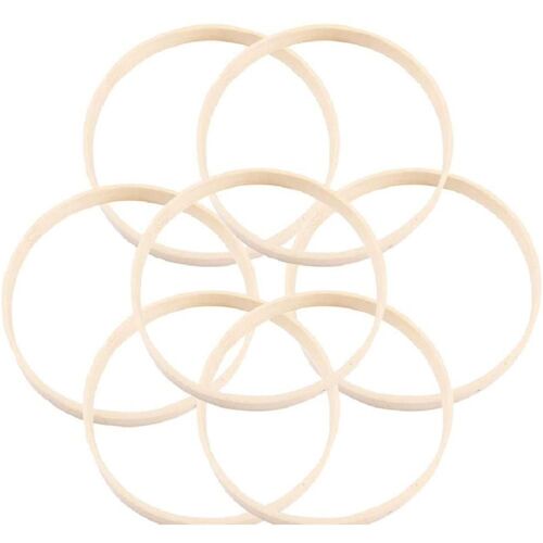 10pcs Wooden Bamboo Dreamcatcher Rings Hoops Round Hoops Macrame Rings For Dream Catcher Diy Craft