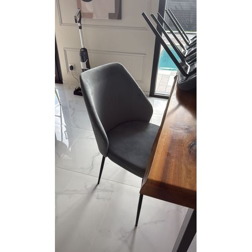 Lot De 8 Chaises En Velours