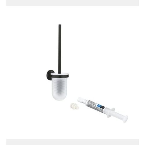 Grohe - Porte balai WC Start noir mat + colle QuickGlue - Noir