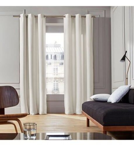 MADURA - Rideau Coconut Tamisant en Tissage toile à l'effet satiné Gris