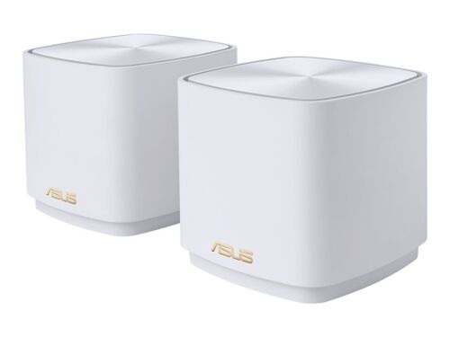 Asus ZenWiFi XD4 blanc - Pack de 2 - Dual-band (2.4 GHz / 5 GHz), AX1800, Jusqu`à 3300 pieds carrés, Wi-Fi 6, 2x Gigabit Ethernet dont 1x WAN, Technologie beamforming