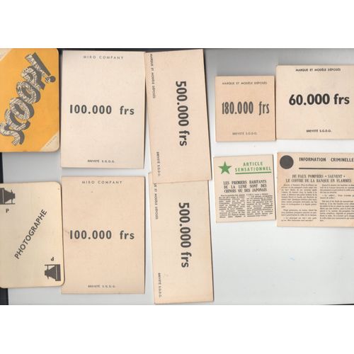 1 Carte Au Choix Pour Compléter Jeu Scoop