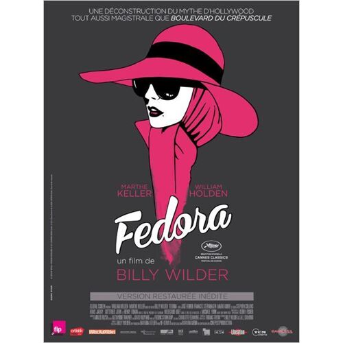 Fedora - Véritable Affiche De Cinéma Pliée - Format 40x60 Cm -De Billy Wilder Avec Marthe Keller, William Holden, Hildegard Knef, José Ferrer, Frances Sternhagen, Henry Fonda - 1978 Reedition 2013