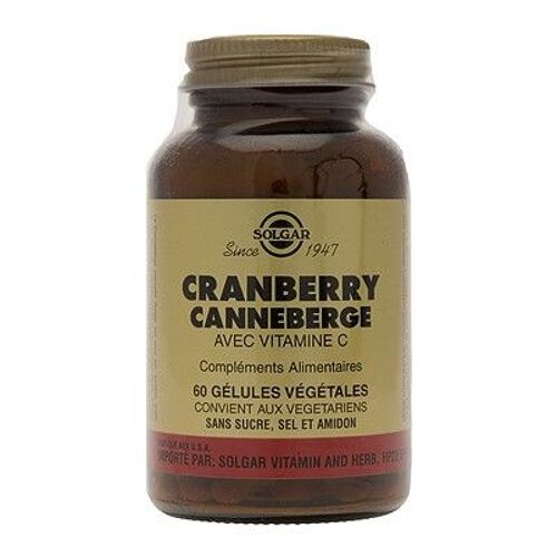 Solgar Canneberge, Cranberry Et Vitamine C - 60 Gélules 
