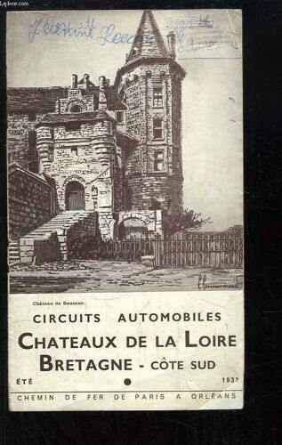 Plaquette Circuits Automobiles, Châteaux De La Loire, Bretagne, Côte Sud