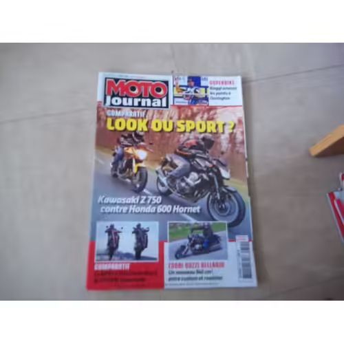 Moto Journal 1755 De 2007 Honda 600 Hornet,Kawasaki Z750,Bmw G650 Xmoto,Ktm 690 Supermoto,Moto Guzzi 940 Bellagio,Pourcel,