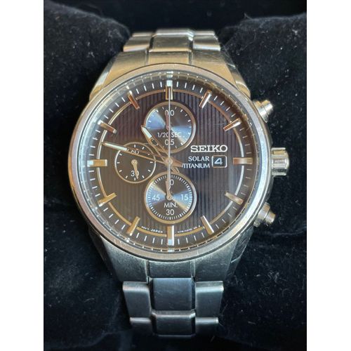 Seiko Solar Titanium Chronographe Ssc367p1